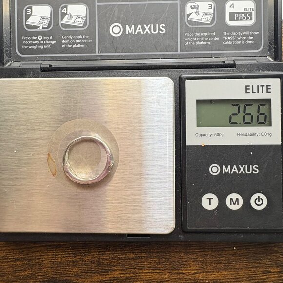 VTG Solid Sterling Silver 925 Cubic Zirconia Channel Set Band RIng Size 5.75 - Picture 10 of 11